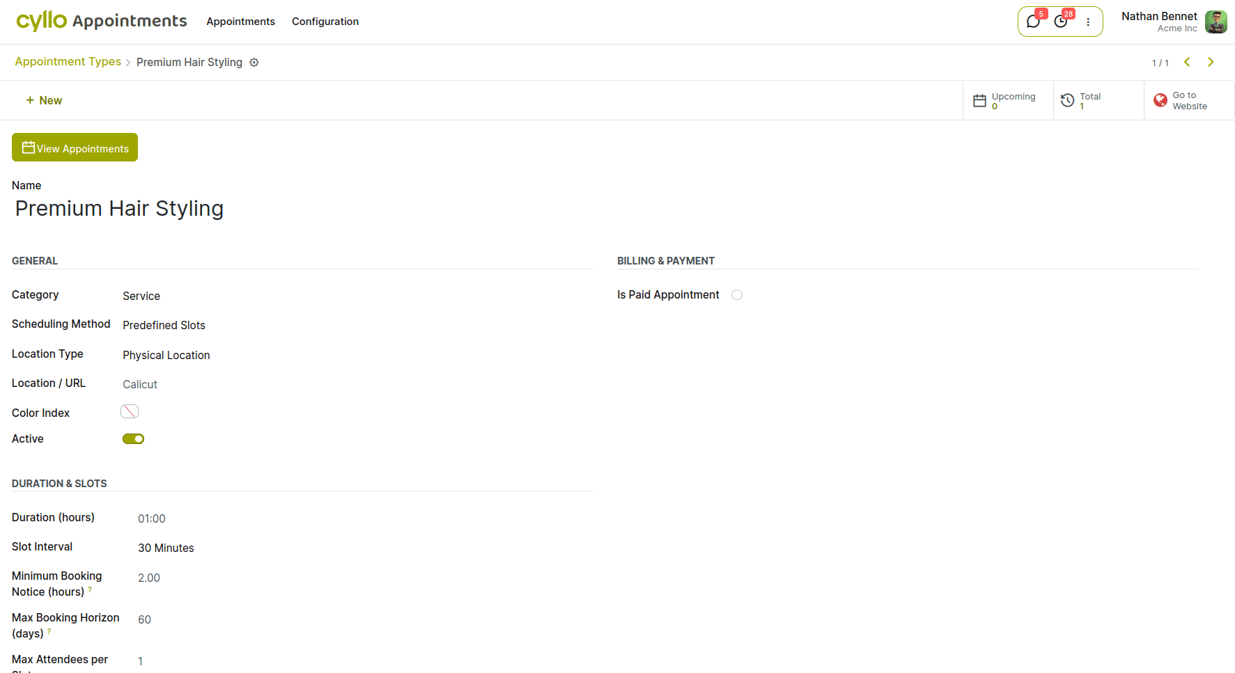 Simplified Appointment Scheduling